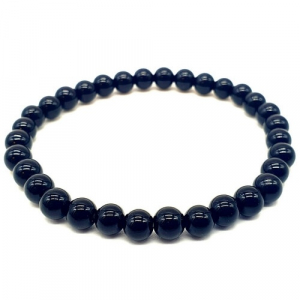Bracelet Obsidienne Noire (perles 6mm)